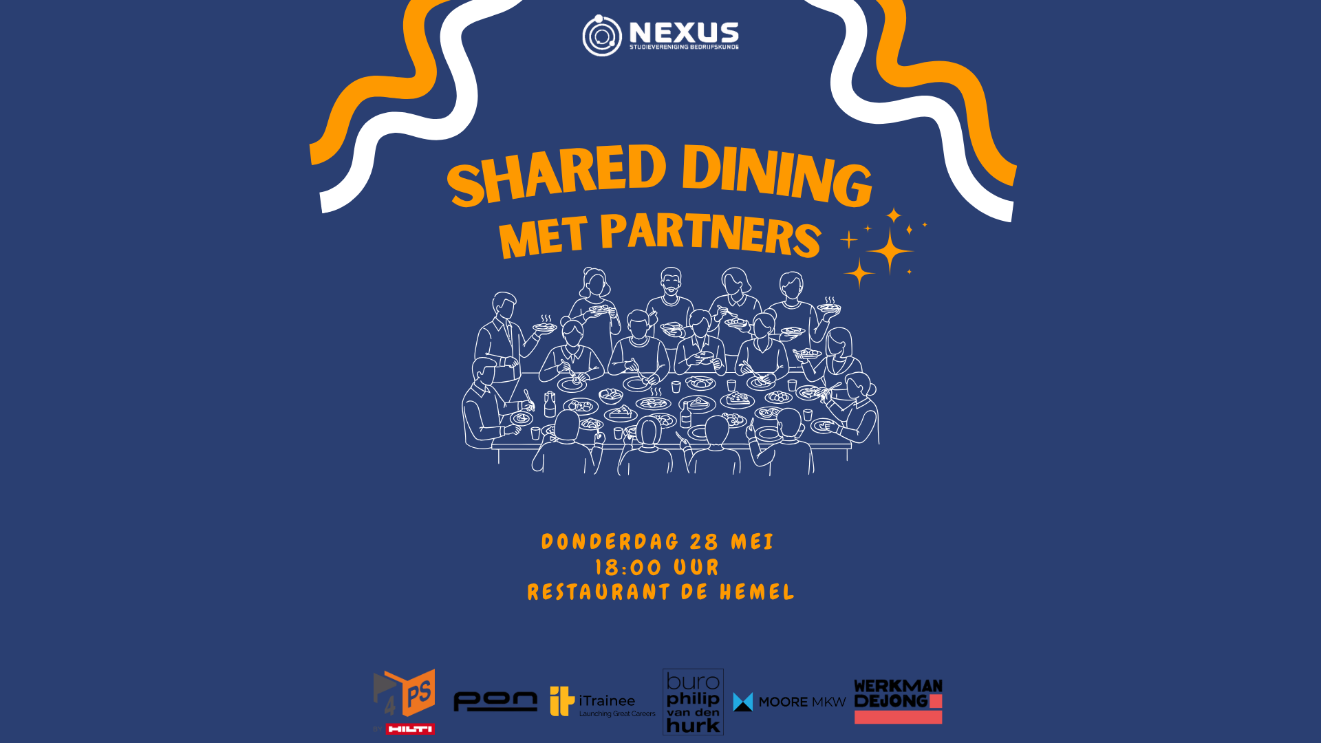 Shared diner met partners